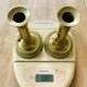 Pair of Louis Philippe candlesticks from the 19th century in solid brass