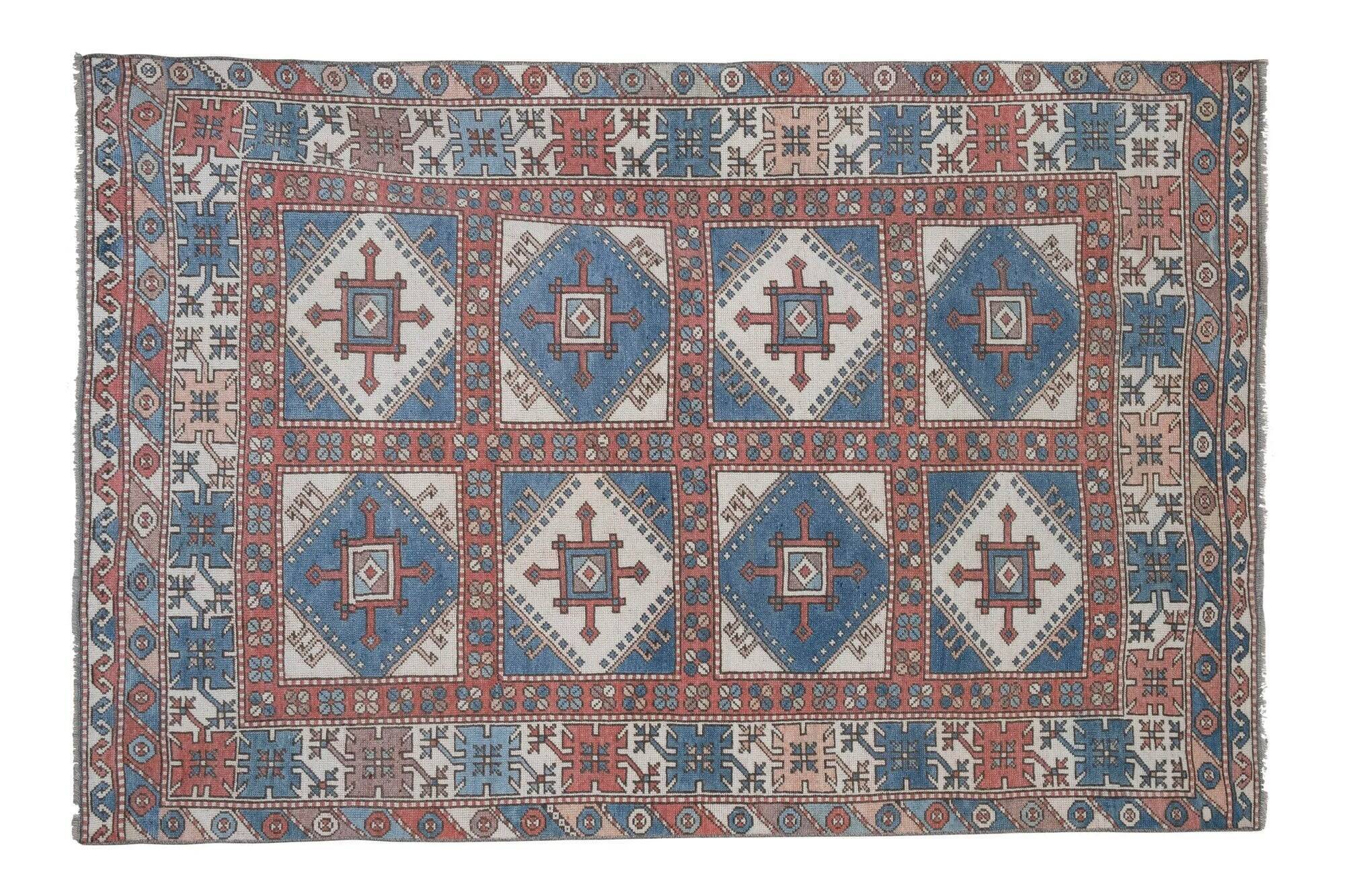 Vintage Turkish Oushak rug 143x213 cm