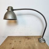 Grey Industrial Workshop Gooseneck Table Lamp, 1960s