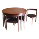 Danish Scandinavian table and chairs by Hans Olsen for Frem Røjle 1960
