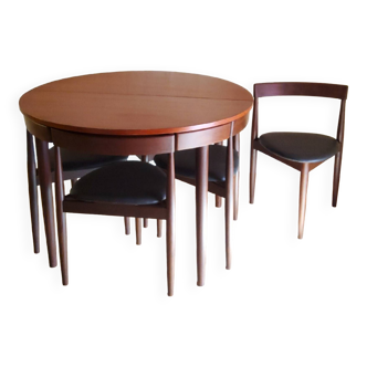 Table et chaises scandinave Danoises par Hans Olsen pour Frem Røjle 1960