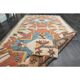 1970s Vintage Turkish Oushak Handmade Wool Cotton Orange Area Rug 175x329