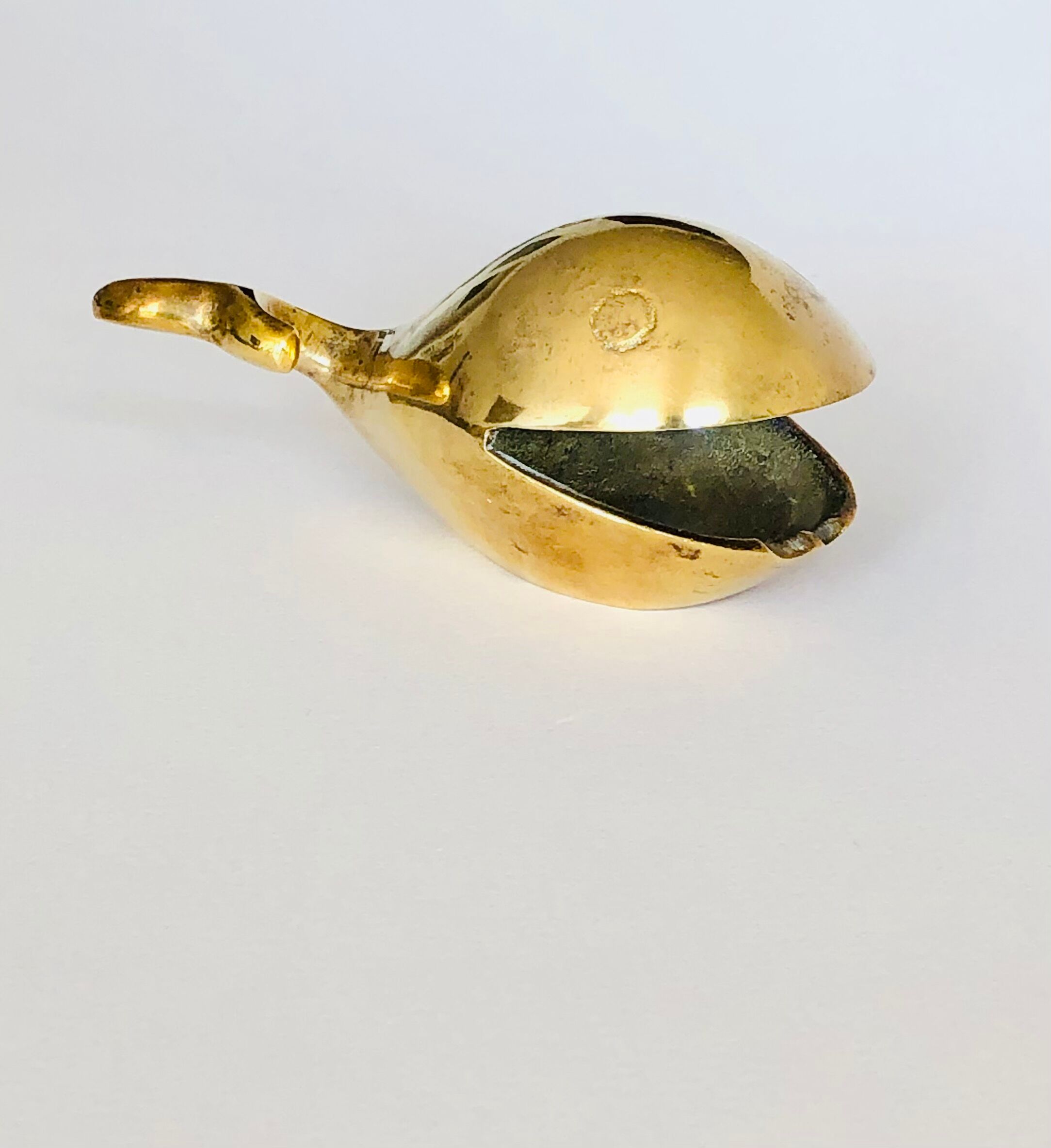 Brass whale ashtray