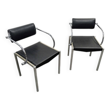 Pair of designer armchairs by Paolo Piva, 1980s
