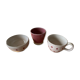Ceramic bowl, cup and sugar bowl