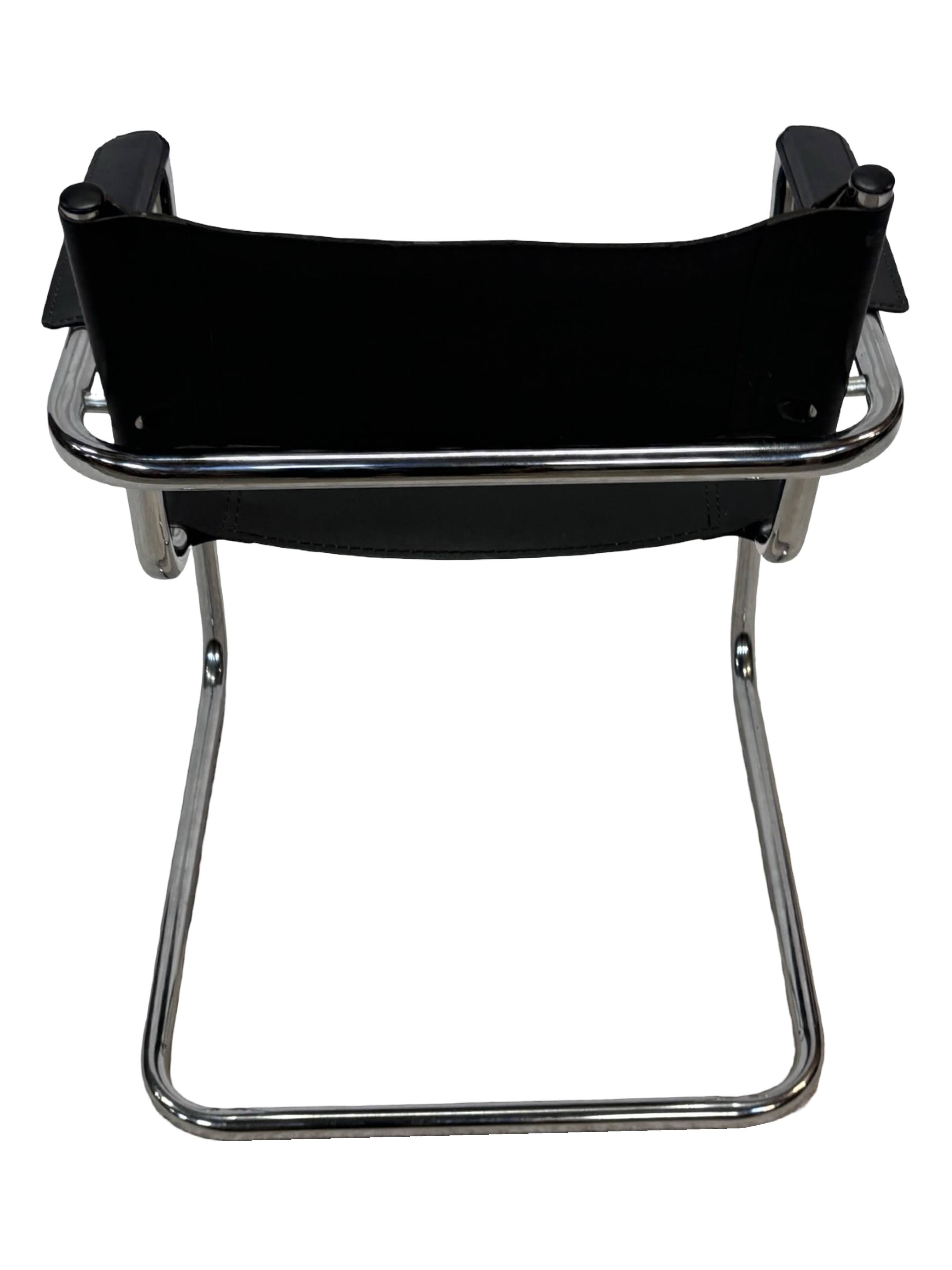 Vintage Breuer style leather chair B32/34 Italian Design