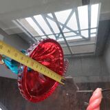 Multicoloured glass candlestick