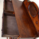 Dressing table in oak carved arts & crafts