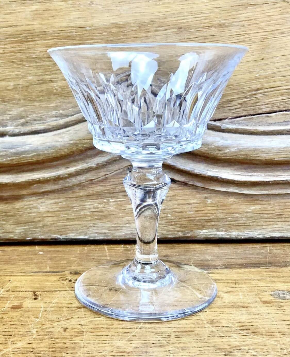 6 old Baccarat crystal champagne glasses Piccadilly model signed
