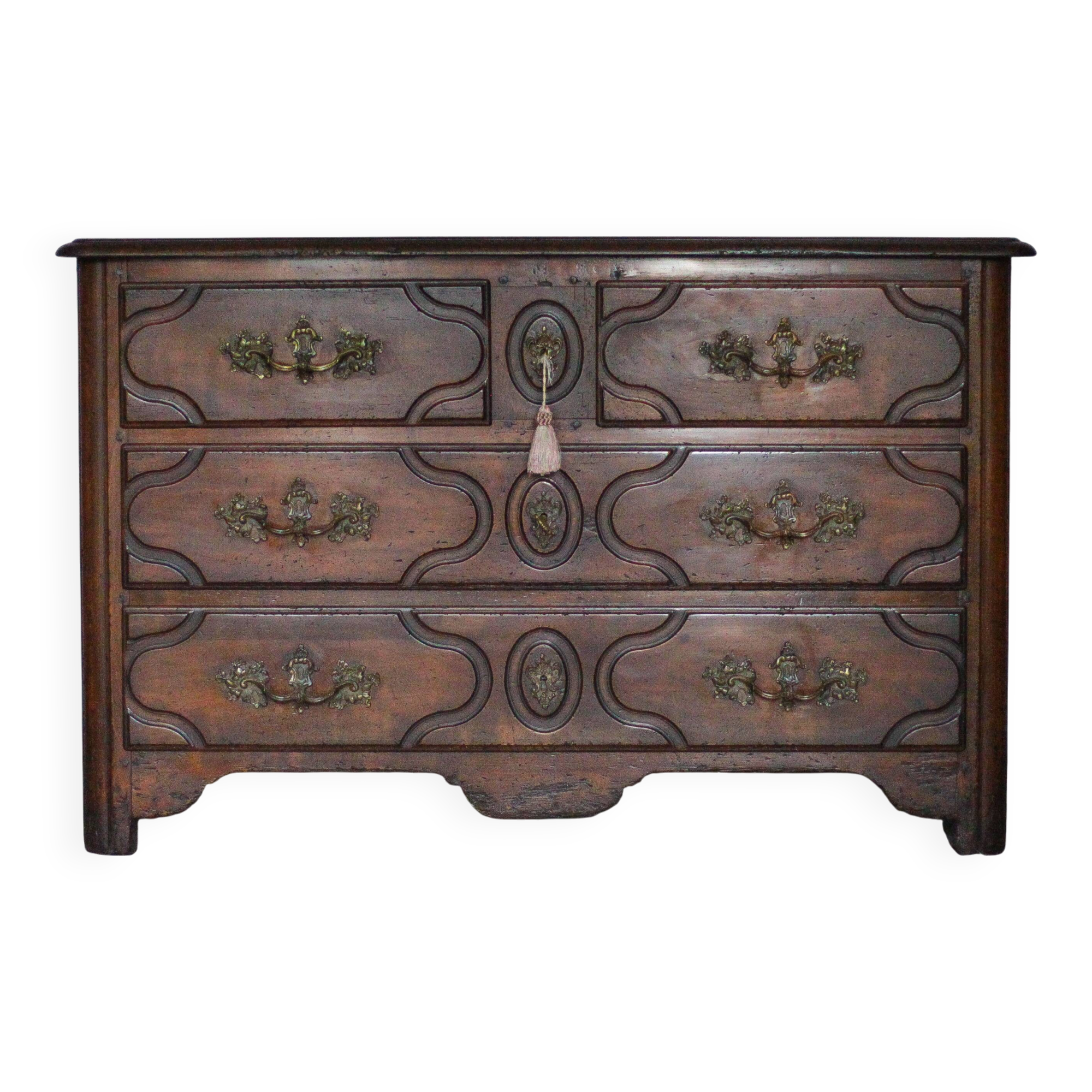 Wooden chest of drawers with 4 drawers in Louis XV style