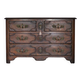 Wooden chest of drawers with 4 drawers in Louis XV style