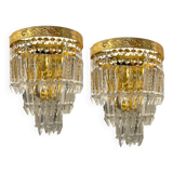 Extra Large Crystal Sconces Set of 2