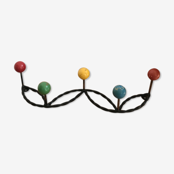 Vintage wall coat rack