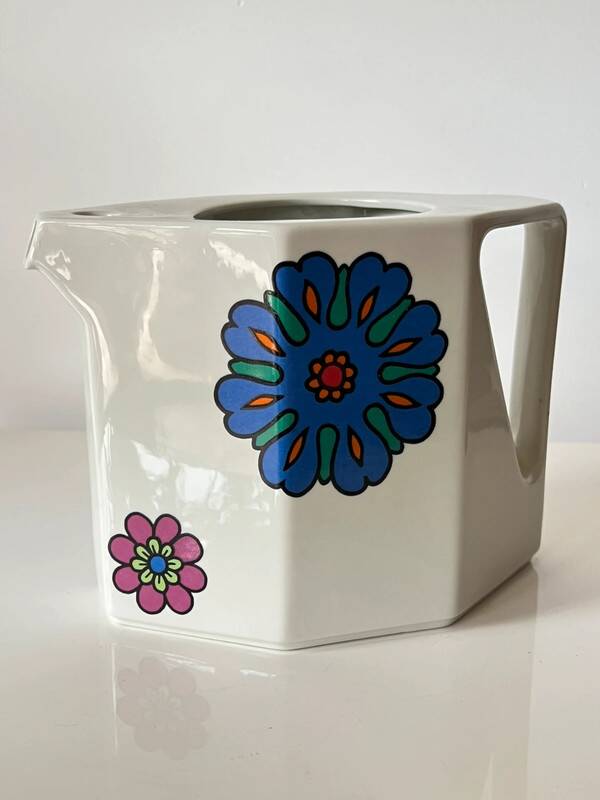 Vintage Villeroy & Boch Acapulco style pitcher/carafe – floral porcelain
