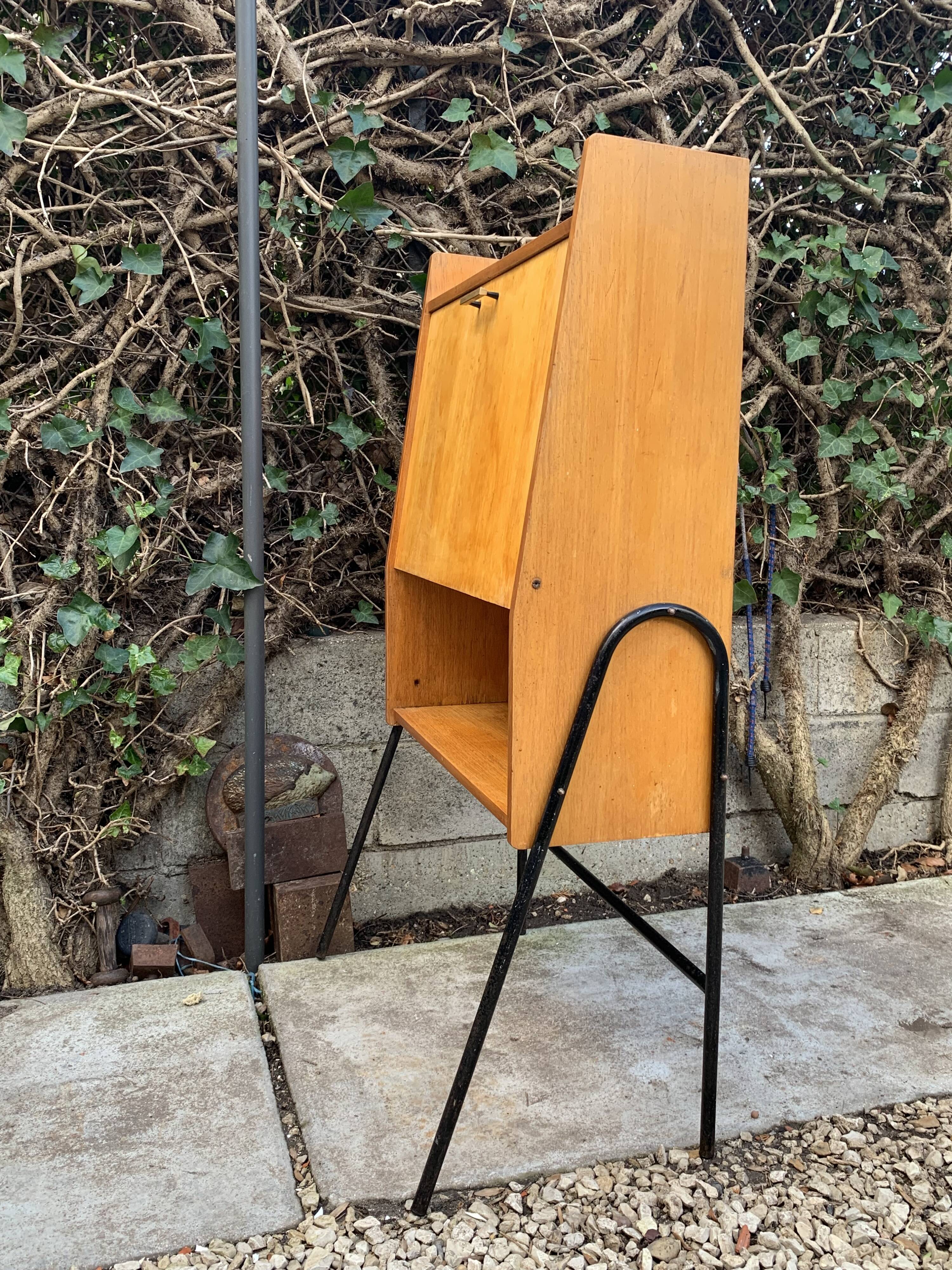 Vintage 1950s asymmetrical wall-mounted secretary desk