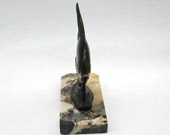 Paper press marble art deco fish