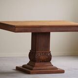 Art Nouveau dining table/desk in oak, early 20th century.