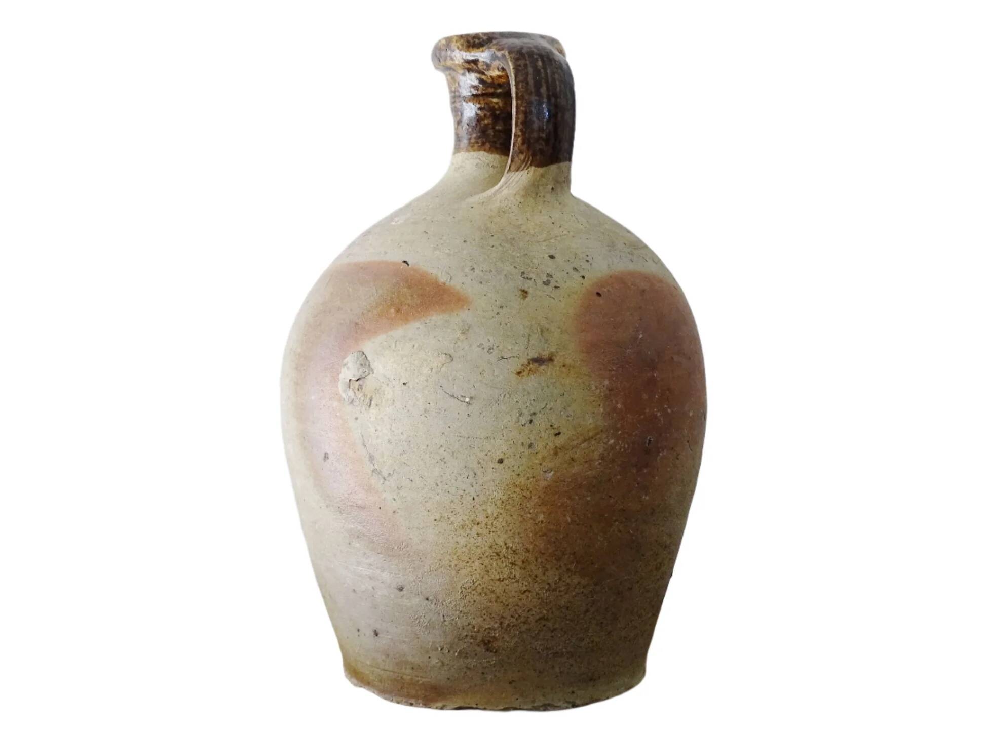 Pichet à huile en céramique ancienne française