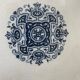 Old opaque porcelain dish from Gien, Montmorency model