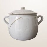Speckled glazed stoneware soup tureen, Stoneware from the Marais.