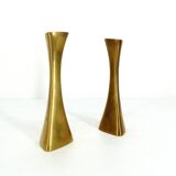Pair of vintage brass candlesticks Ytterberg for Bca Eskilstuna, Sweden 1960s