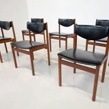 Mid-Century Modern Set of 6 Scandinavian Chairs, 1960s
