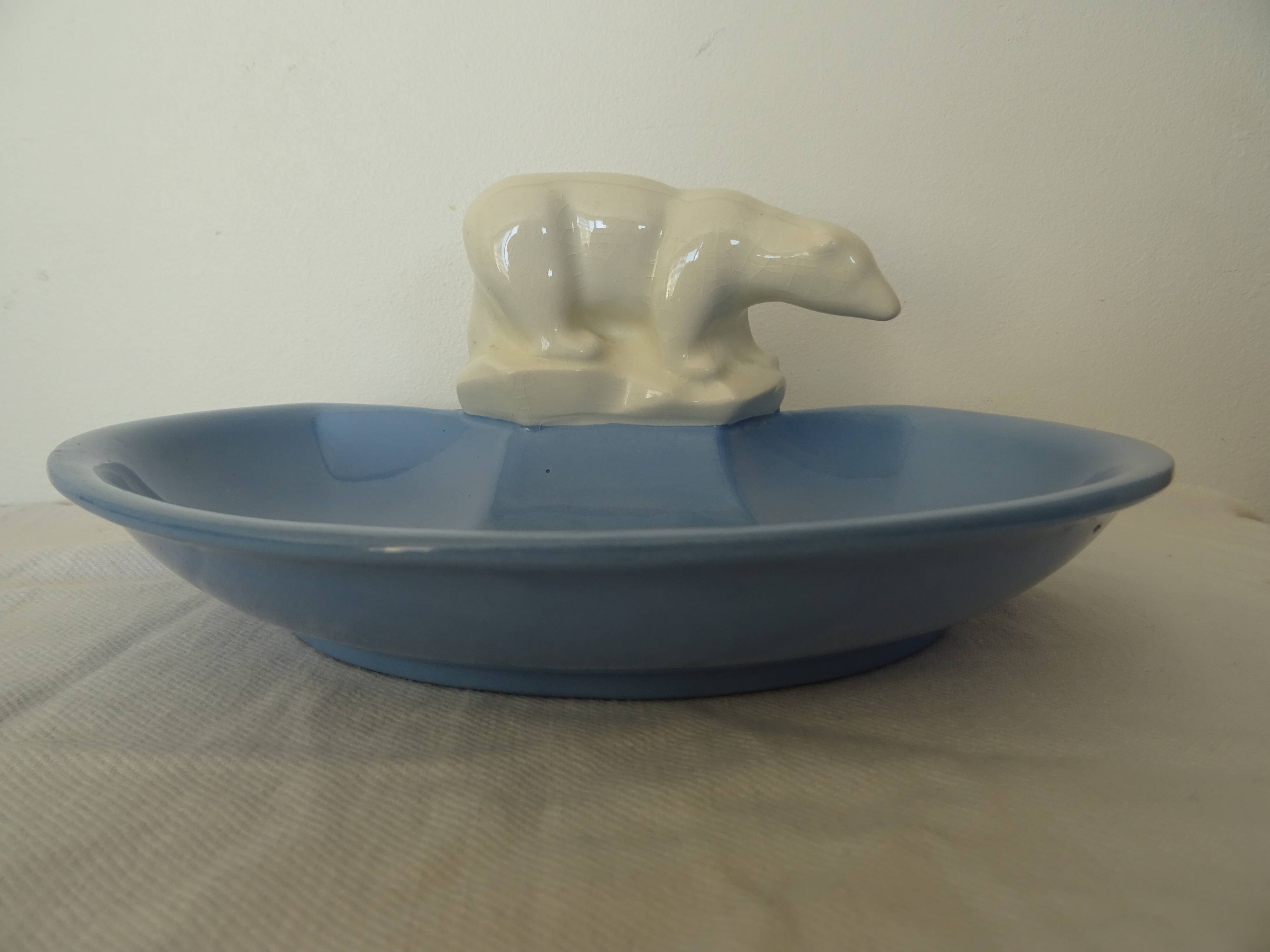 Empty Pocket Longwy Art Deco Cracked Bear year 30