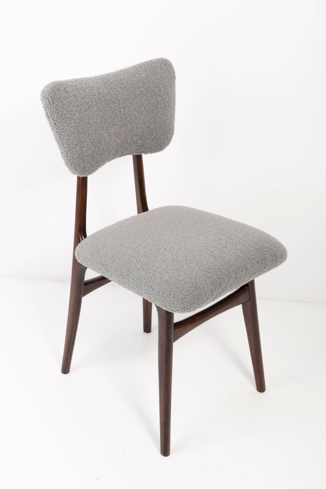 Grey Bouclé Chair from the 20th Century, 1960s