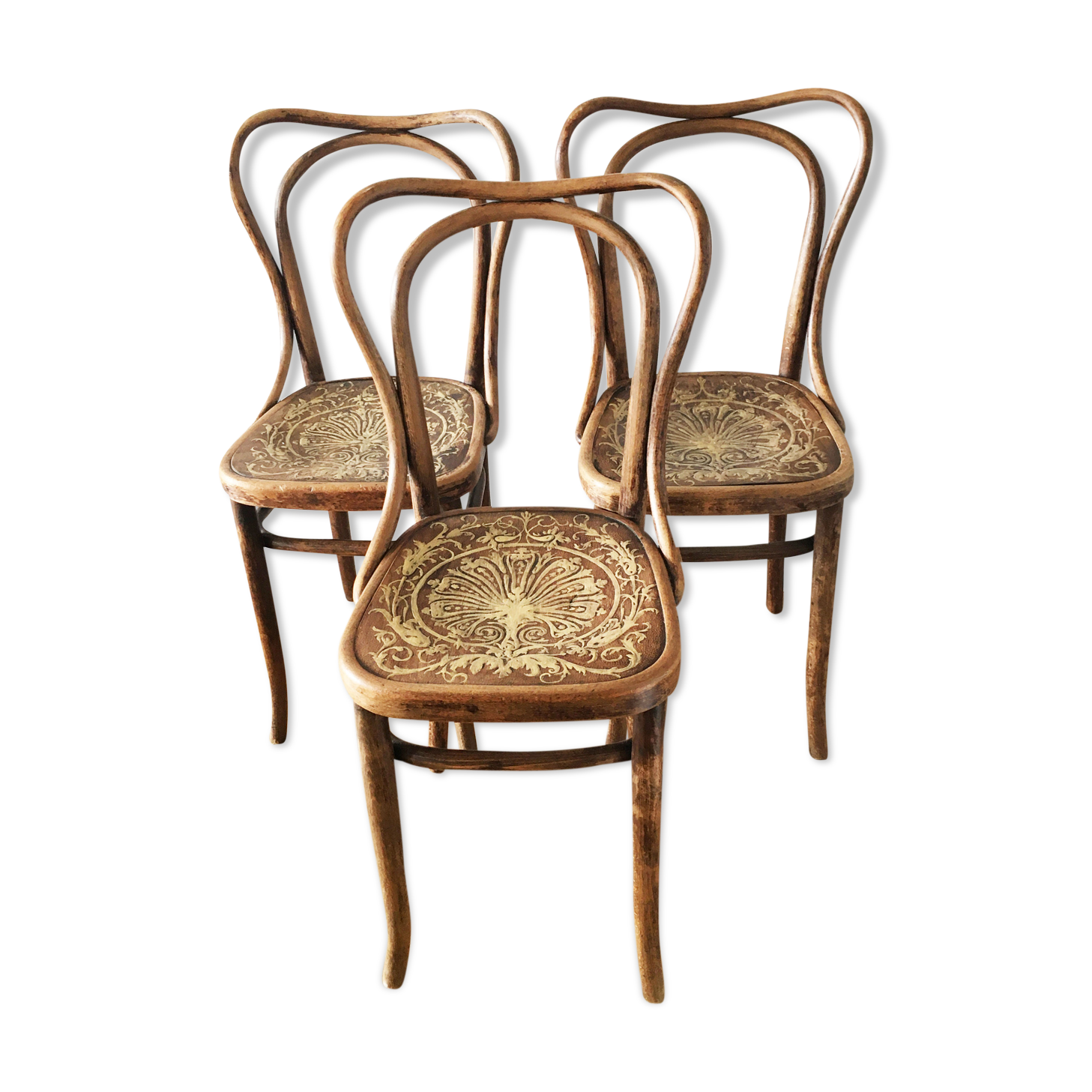 3 bistro chairs J&J Kohn, 1900