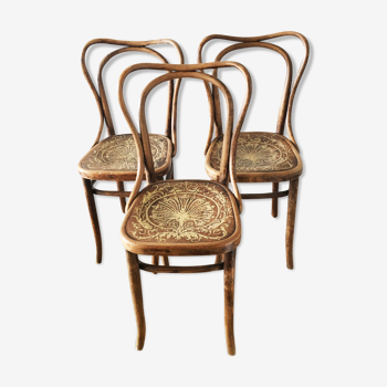 3 bistro chairs J&J Kohn, 1900