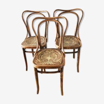 3 chaises bistrot J&J Kohn, 1900