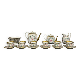 Service à thé, café en porcelaine de Paris époque Empire vers 1810