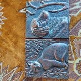 Plaques chat et chien bronze
