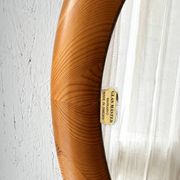 Miroir ovale en pin Glasmaster Markaryd Suède années 1970