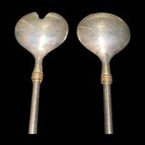 Zinc salad servers