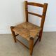 Chaise enfant vintage bois et paille