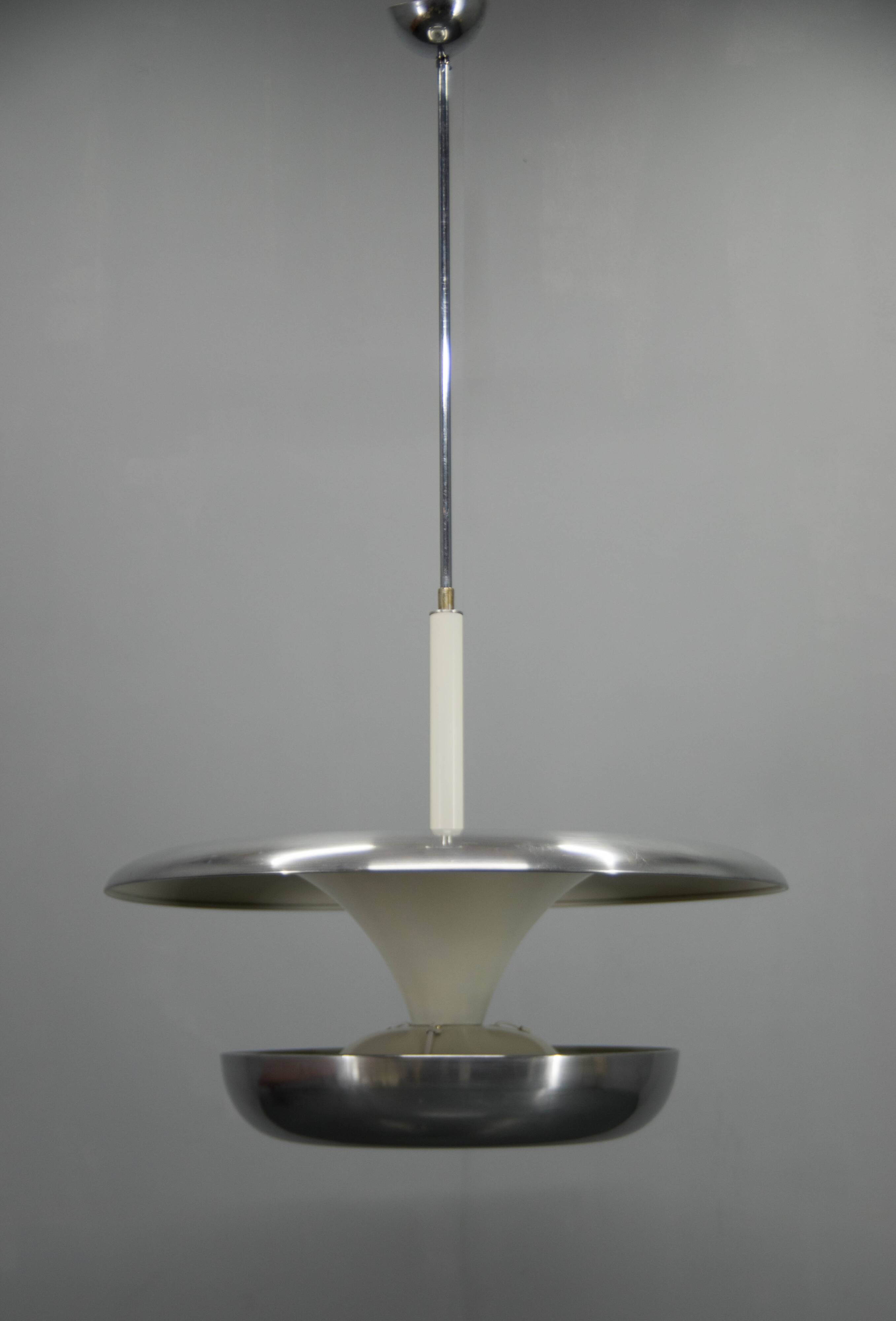 Large Bauhaus Chandelier by IAS, 1920s, Restored