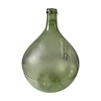Dame-jeanne ancienne en verre vert