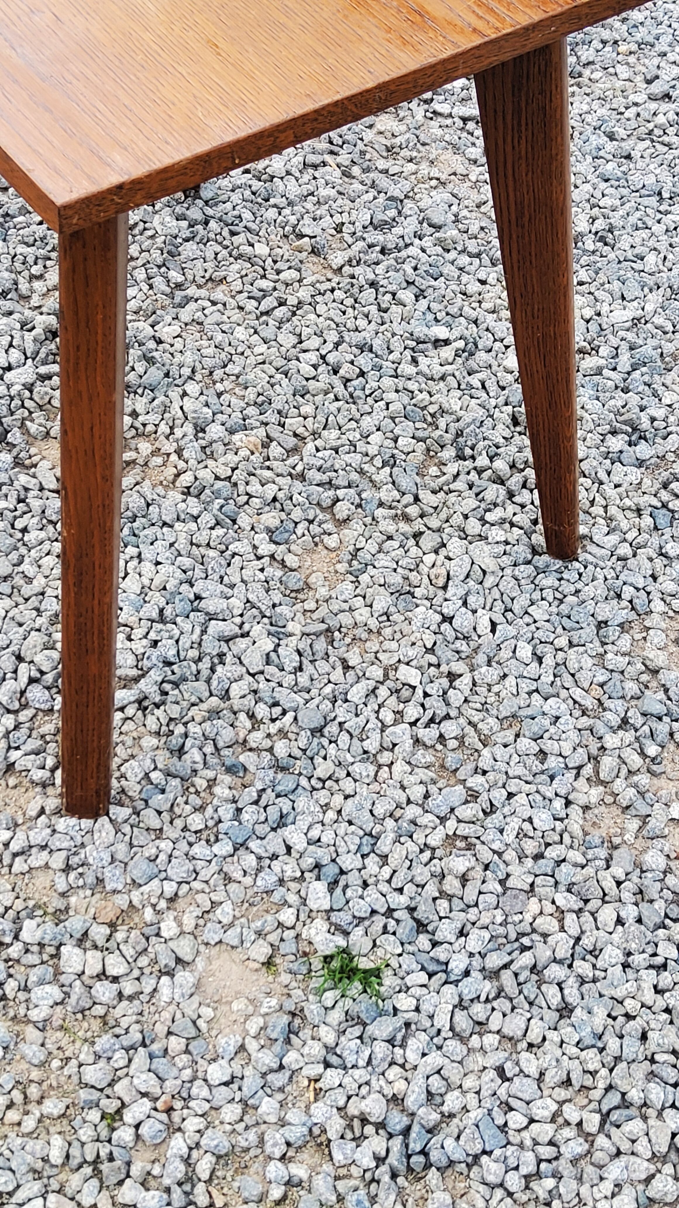 Vintage oak coffee table from the 50s feet compass