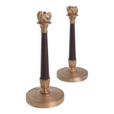 Pair of empire period candlesticks