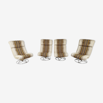 Seventies lounge chairs, set of 4