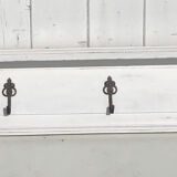 White wood wall coat rack