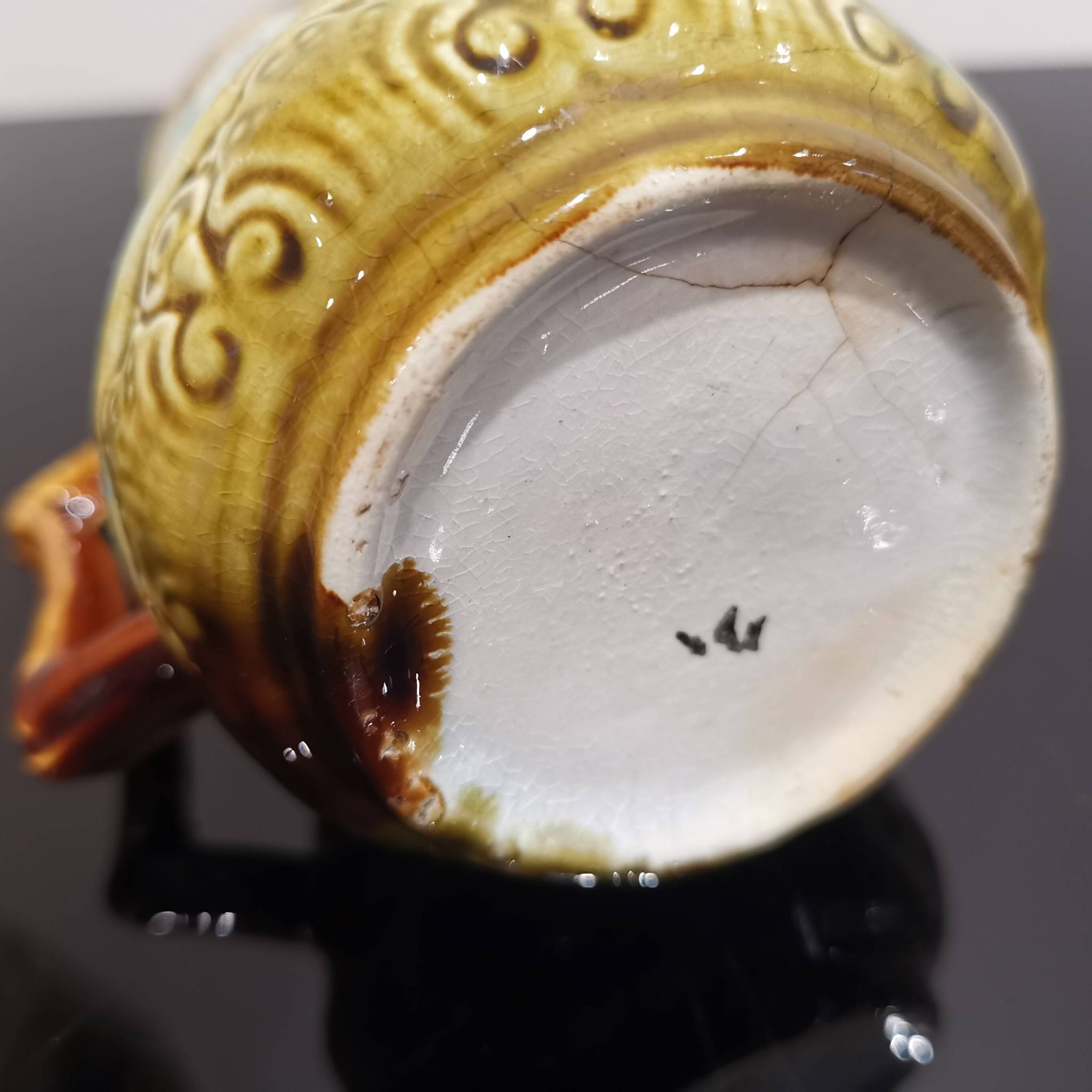 Pot à lait en barbotine  années 1900