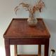 Vintage wooden wheeled side table/console.