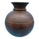 Large carved wooden pot / India