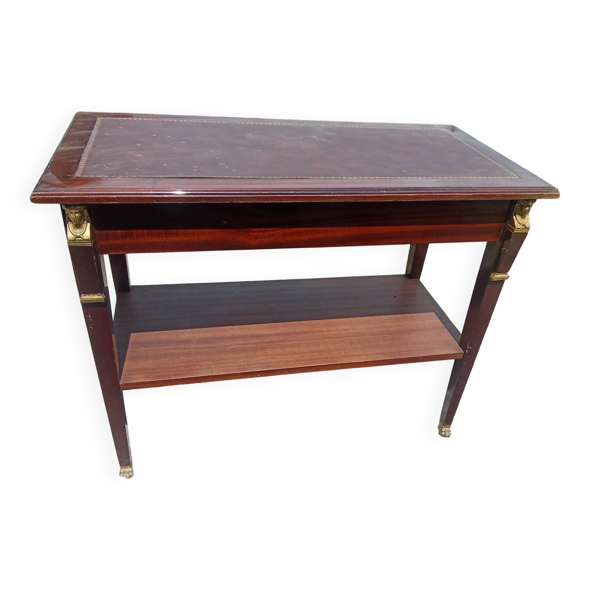 Bureau Empire en acajou et bronze.