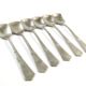 Art Deco brass ice cream spoons, 1950s, set of 6