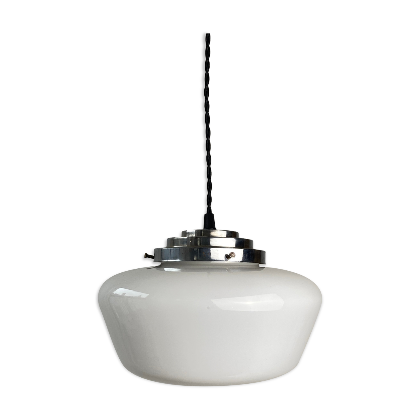 Old vintage opaline pendant lamp