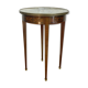 Gueridon in marquetry and marble top of Louis XVI style Napoleon III era