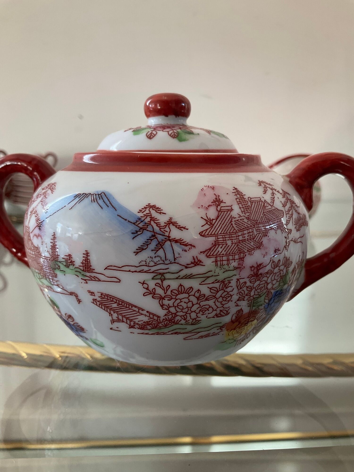 Old Japanese fine porcelain tea set